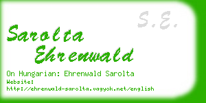 sarolta ehrenwald business card
